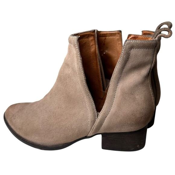 Jeffrey Campbell Muskrat Lo Caramel Suede Booties Women Sz 8 Boho Festival Rodeo - Picture 15 of 16